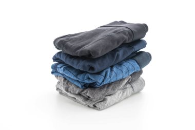 Beyaz arka plan üzerinde erkek iç giyim