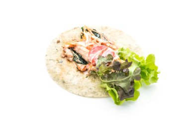 tavuk ve ıspanak salatası rulo sarma