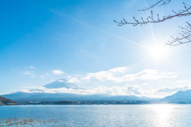 Dağ Fuji San Kawaguchiko Gölü.