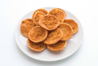 rendelenmiş domuz pirinç kraker ile kurutulmuş