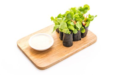 Yosun Salata rulo Yengeç sopa ile