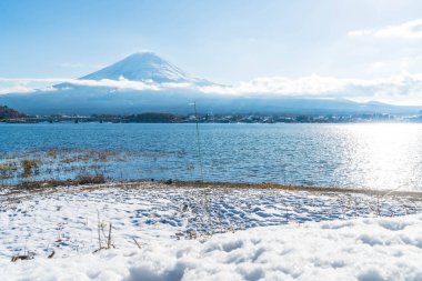 Dağ Fuji San Kawaguchiko Gölü.