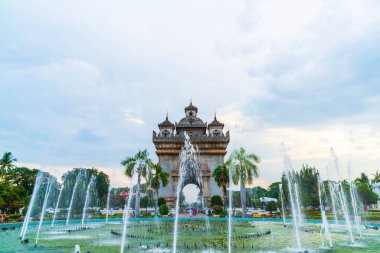 Patuxay Monument in Vientiane, Laos. clipart