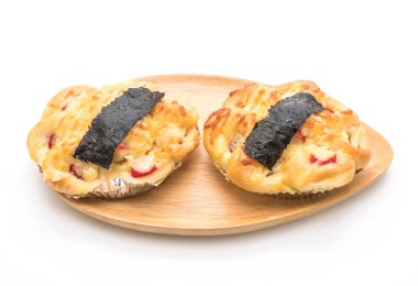 Deniz yosunu ve yengeç ile ekmek sopa