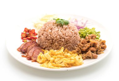 Pirinç ve karides ezmesi.