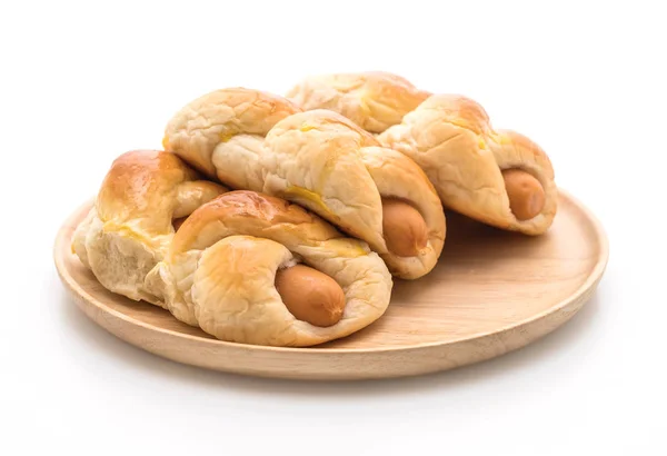 Kiełbasa bułka chleb — Zdjęcie stockowe