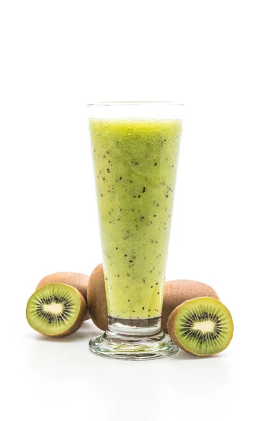 Kiwi smoothie sur fond blanc — Photo