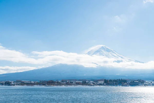 Góry San Fuji Kawaguchiko nad jeziorem. — Zdjęcie stockowe