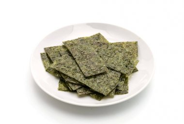 beyaz üzerine kurutulmuş yosun