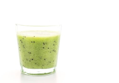 kiwi smoothie beyaz arkaplanda
