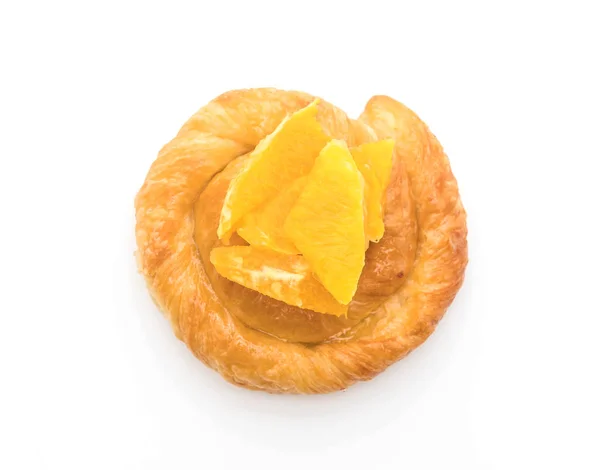 Orange pie på vit — Stockfoto
