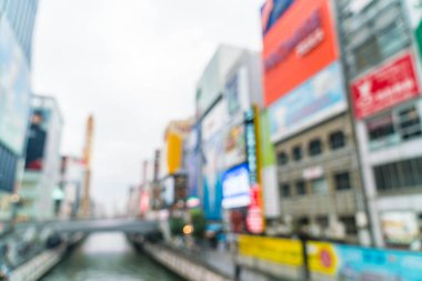 kalabalık insanlar Osaka street Market bulanıklık 