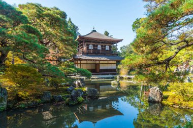 Gümüş Pavilion Ginkakuji Tapınağı'nda güzel mimari