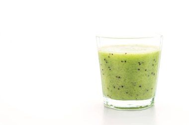 kiwi smoothie beyaz arkaplanda