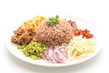 Pirinç ve karides ezmesi.