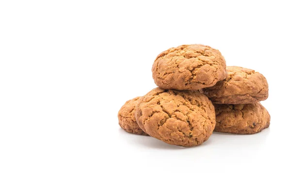 Yulaf ezmesi kuru üzüm kurabiyeleri beyaz — Stok fotoğraf