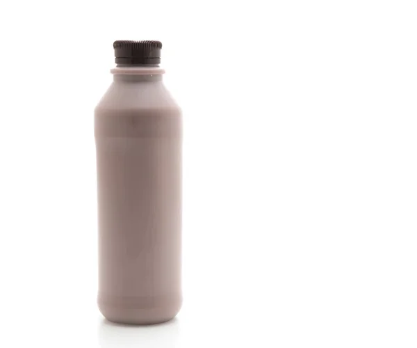 Fles van chocolade melk — Stockfoto