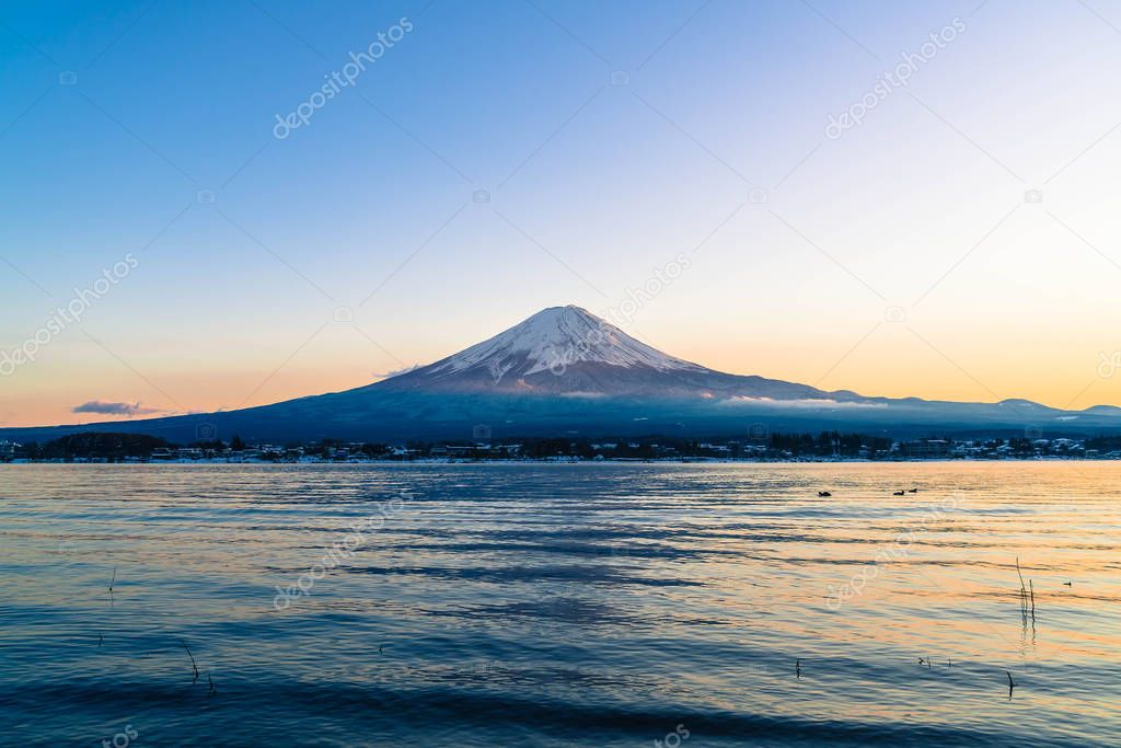 Mountain Fuji San at  Kawaguchiko Lake.