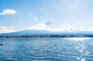 Dağ Fuji San Kawaguchiko Gölü.