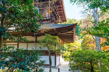 Gümüş Pavilion Ginkakuji Tapınağı'nda güzel mimari
