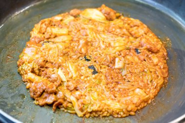 sebze ve Pan (Baba galbi baharatlı sos Tavuk) 