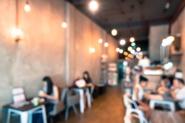 Kahve dükkanında soyut bulanıklık