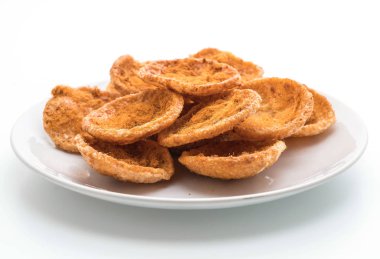 rendelenmiş domuz pirinç kraker ile kurutulmuş