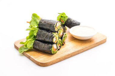 Yosun Salata rulo Yengeç sopa ile