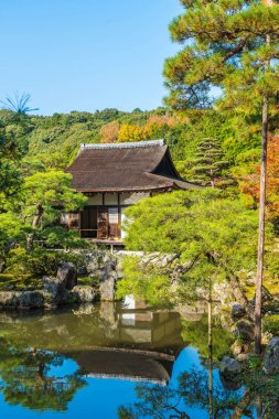 Gümüş Pavilion Ginkakuji Tapınağı'nda güzel mimari