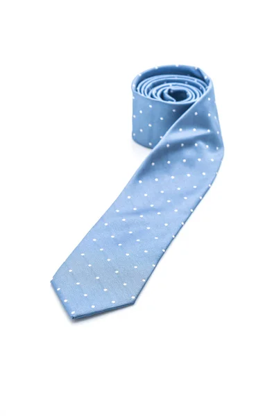 Belle cravate bleue sur blanc — Photo