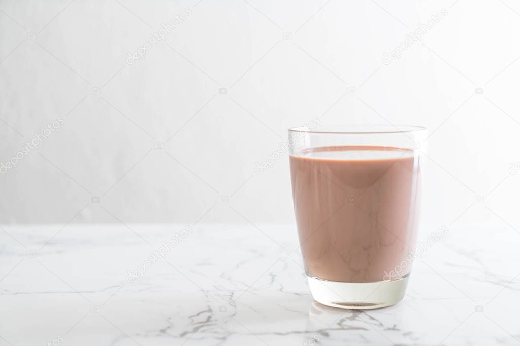 glass of chocolate milk