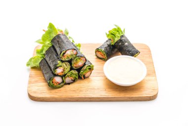 Yosun Salata rulo Yengeç sopa ile