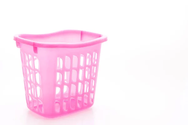 Pink plastic basket — Stock Photo, Image