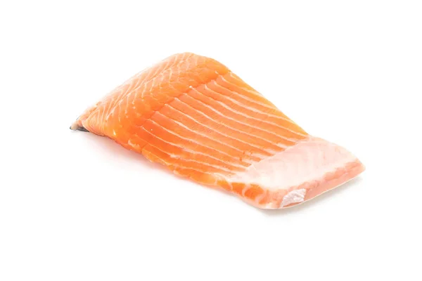 Verse zalm op wit — Stockfoto