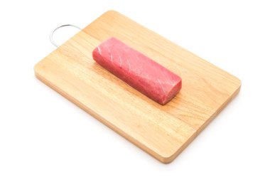 ahşap tahta üzerinde Taze orkinos