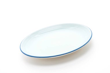 Mavi plaka üzerinde beyaz