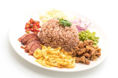 Pirinç ve karides ezmesi.