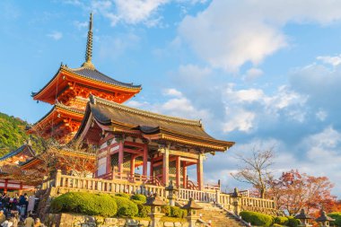 Kiyomizu-dera Tapınağı güzel mimari Kyoto,.