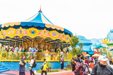 Osaka, Japonya - 21 Kasım 2016: temel tema park konumlar 