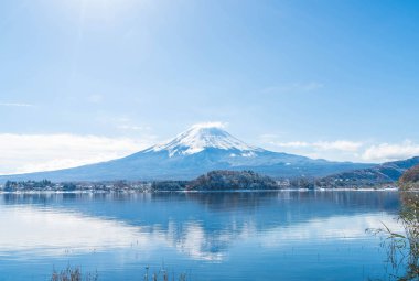 Dağ Fuji San Kawaguchiko Gölü.