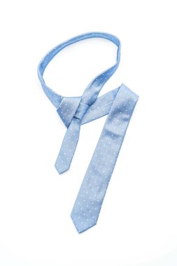 Beyaz güzel mavi kravat