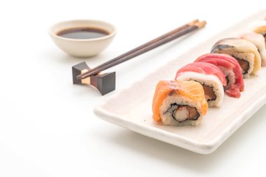 karışık suşi roll - Japon gıda tarzı