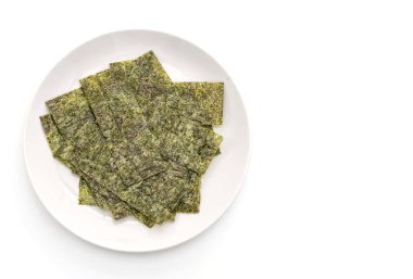 beyaz üzerine kurutulmuş yosun