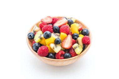 karışık taze meyve (çilek, ahududu, yaban mersini, kivi, mang