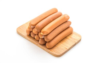 Beyaz arka plan üzerinde sosis mix