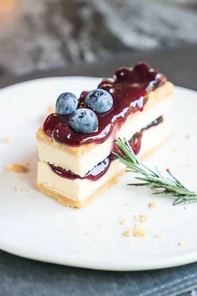 Blueberry cheese cake — Stock Photo, Image