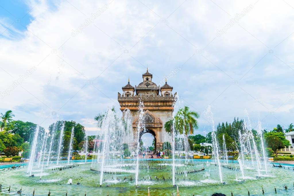 Patuxay Monument in Vientiane, Laos.