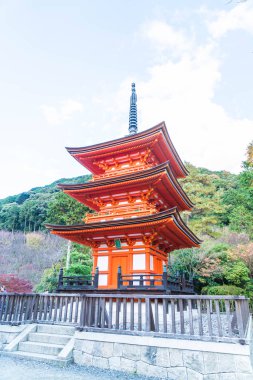 Kiyomizu-dera Tapınağı güzel mimari Kyoto,.