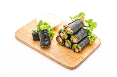 Yosun Salata rulo Yengeç sopa ile