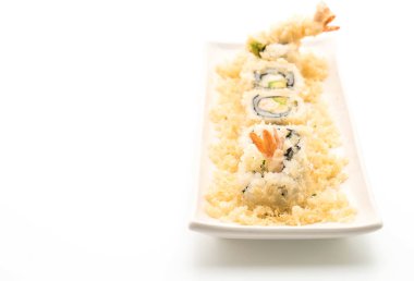 tempura karides suşi roll - Japon gıda tarzı